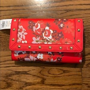 NWT Michael Kors clutch with crossbody strap